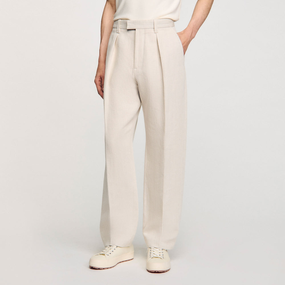 Wide-leg trousers with creases Oats Sandro Men
