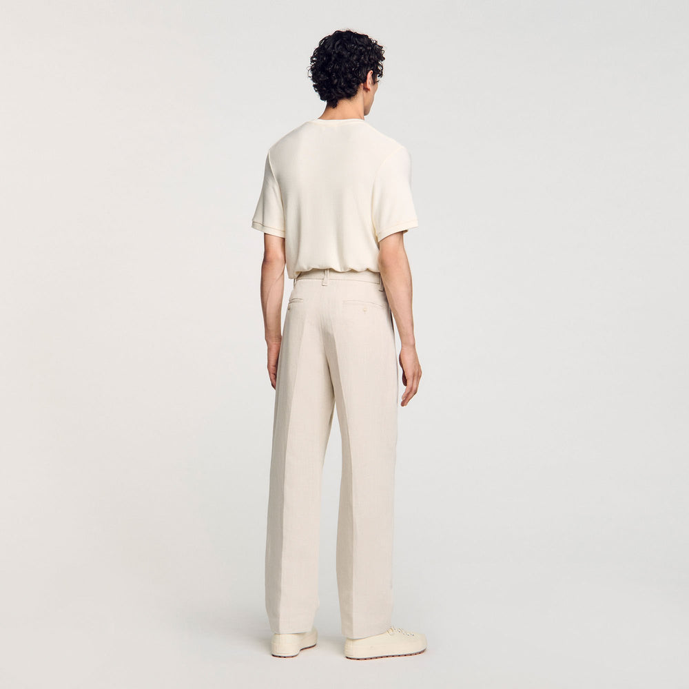 Wide-leg trousers with creases Oats Sandro Men