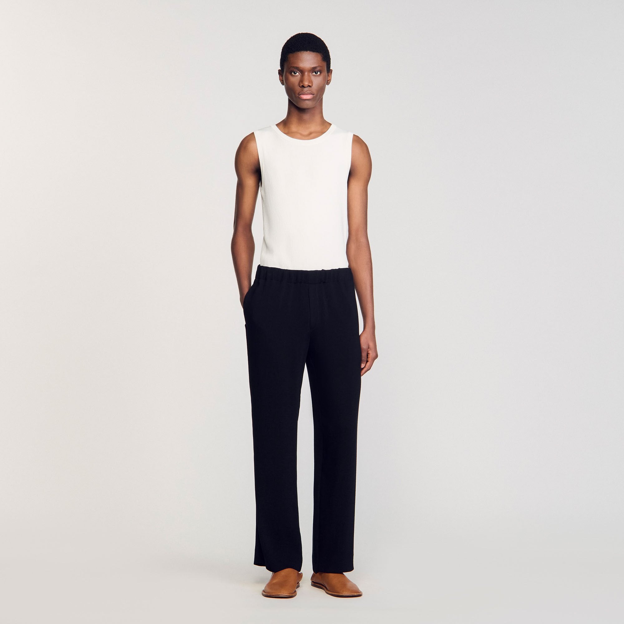 Pleated trousers Black Sandro Men