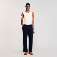 Pleated trousers Black Sandro Men