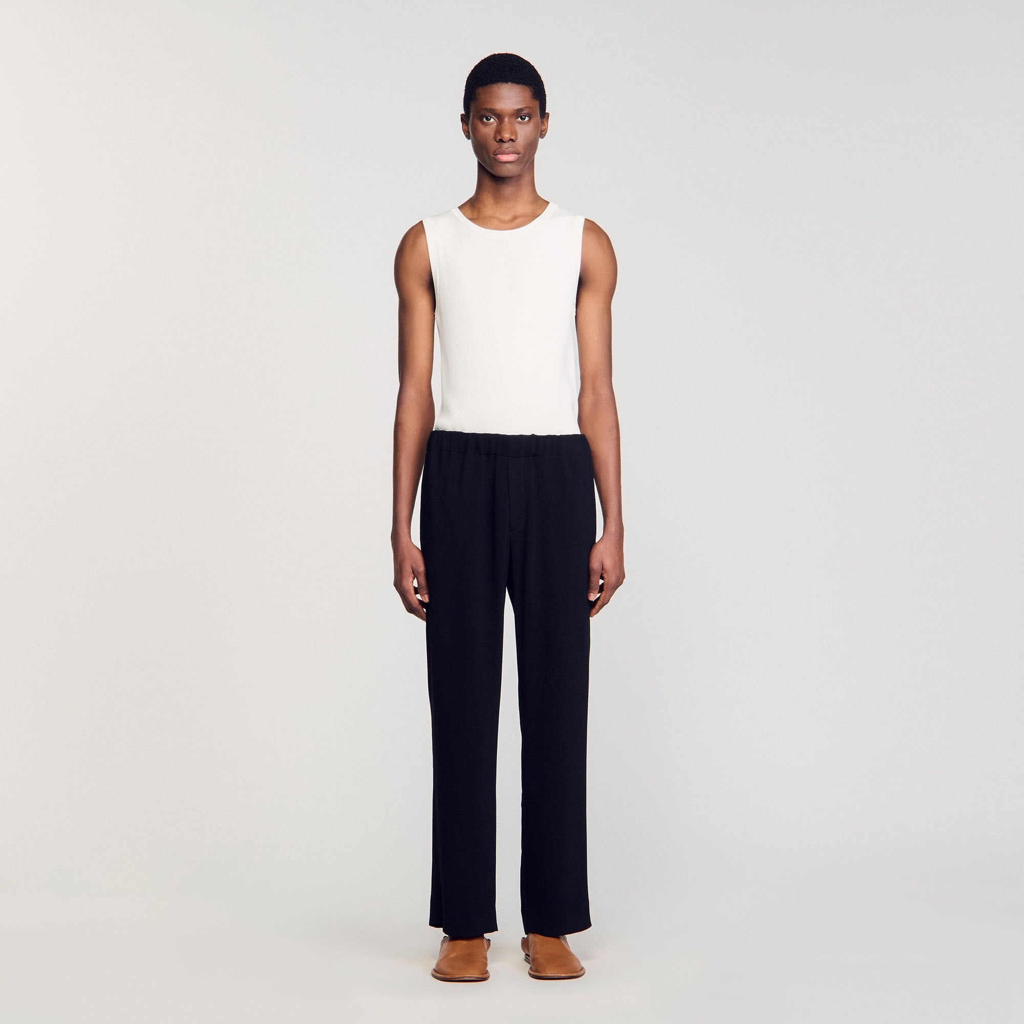 Pleated trousers Black Sandro Men