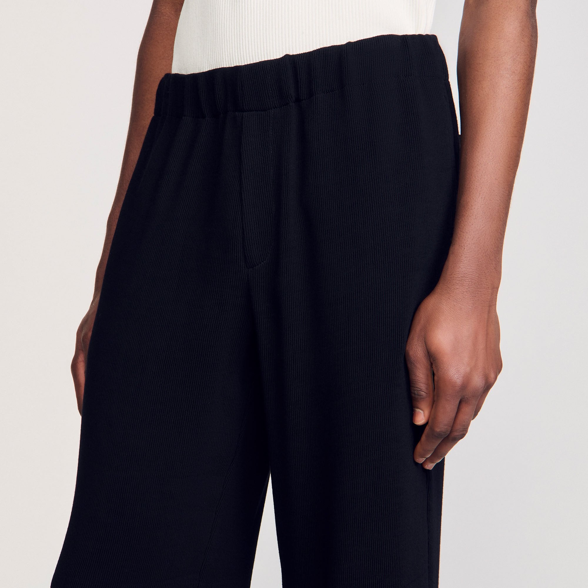 Pleated trousers Black Sandro Men