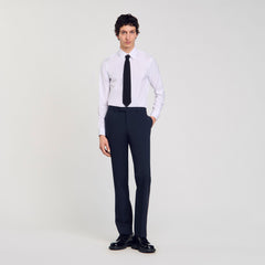 Wool suit trousers Midnight Blue Sandro Men