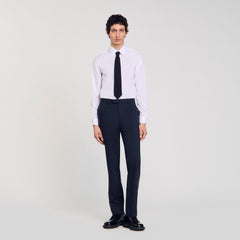 Wool suit trousers Midnight Blue Sandro Men