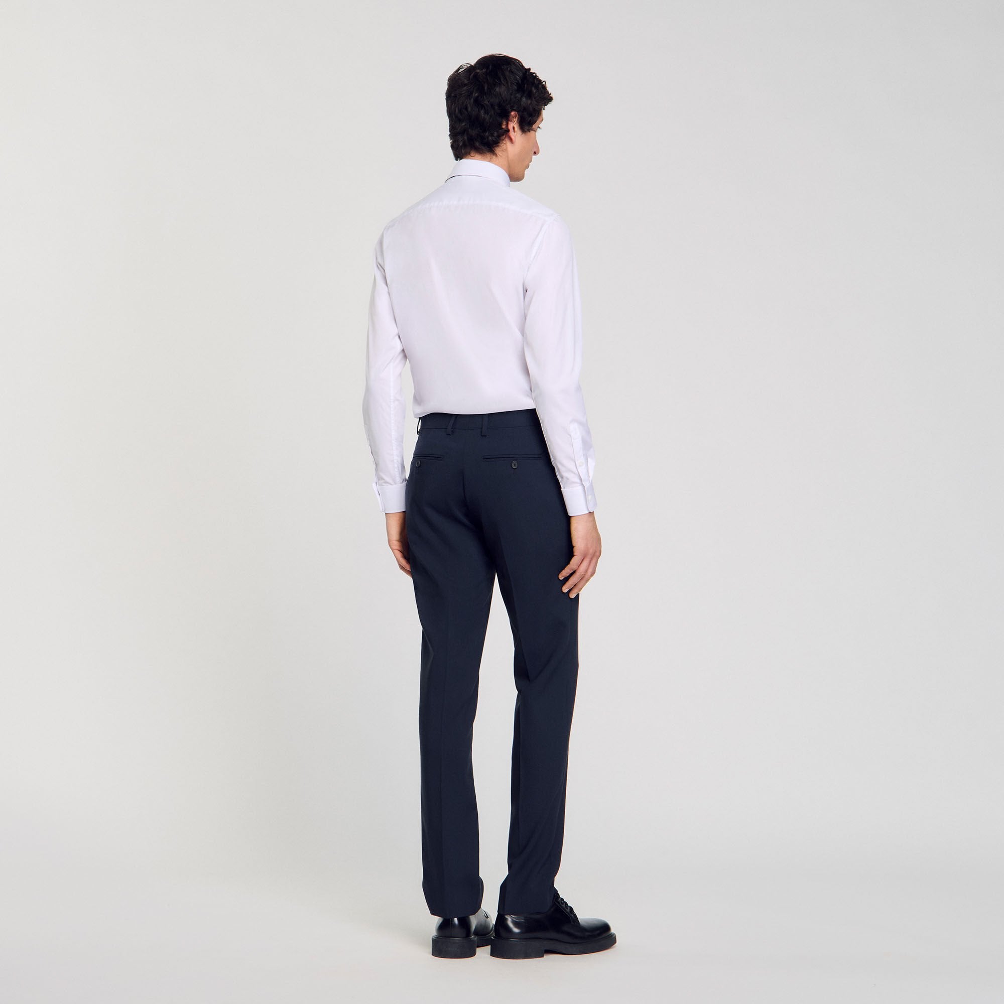 Wool suit trousers Midnight Blue Sandro Men