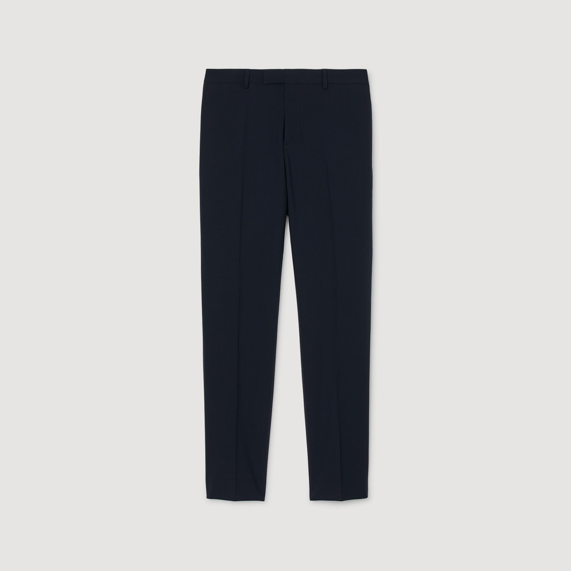Wool suit trousers Navy Blue Sandro Men