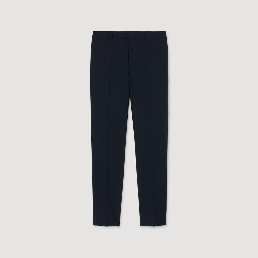 Wool suit trousers Navy Blue Sandro Men