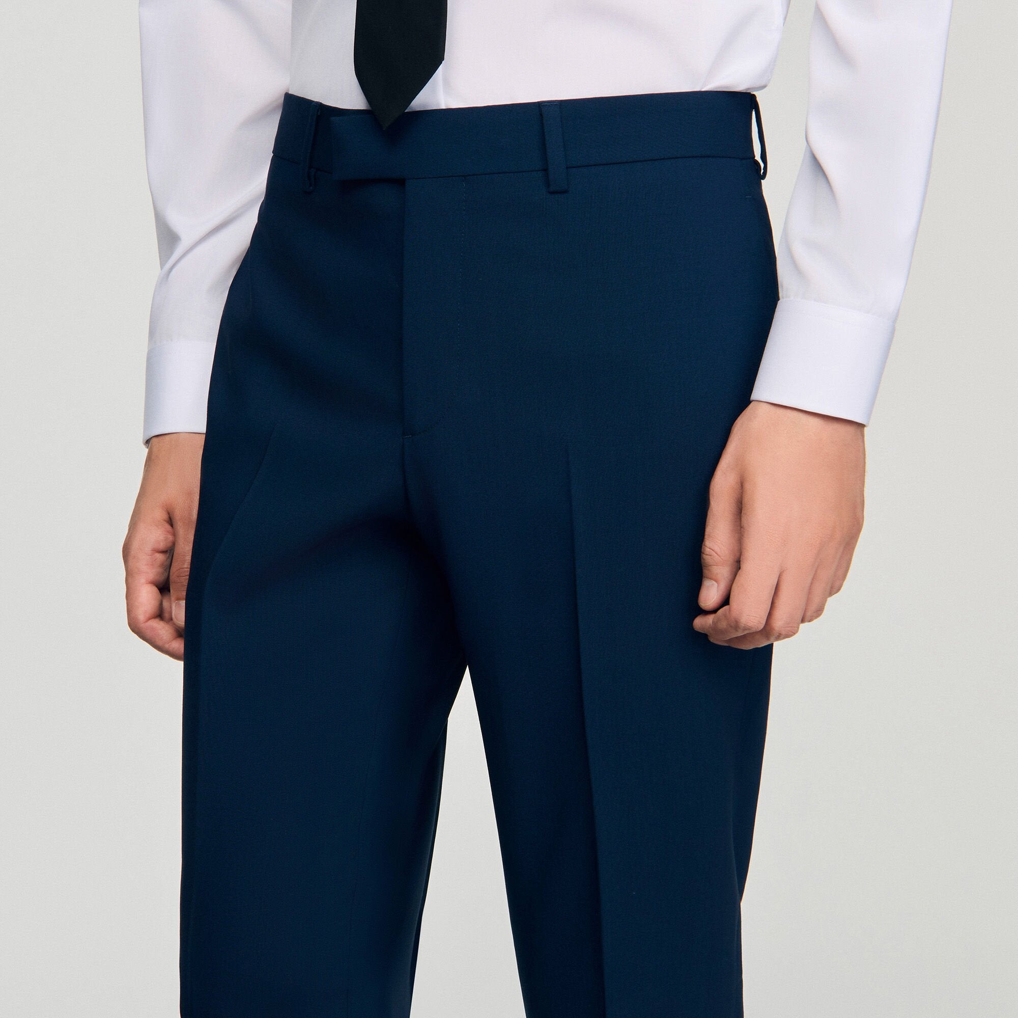 Wool suit trousers Royal Blue Sandro Men