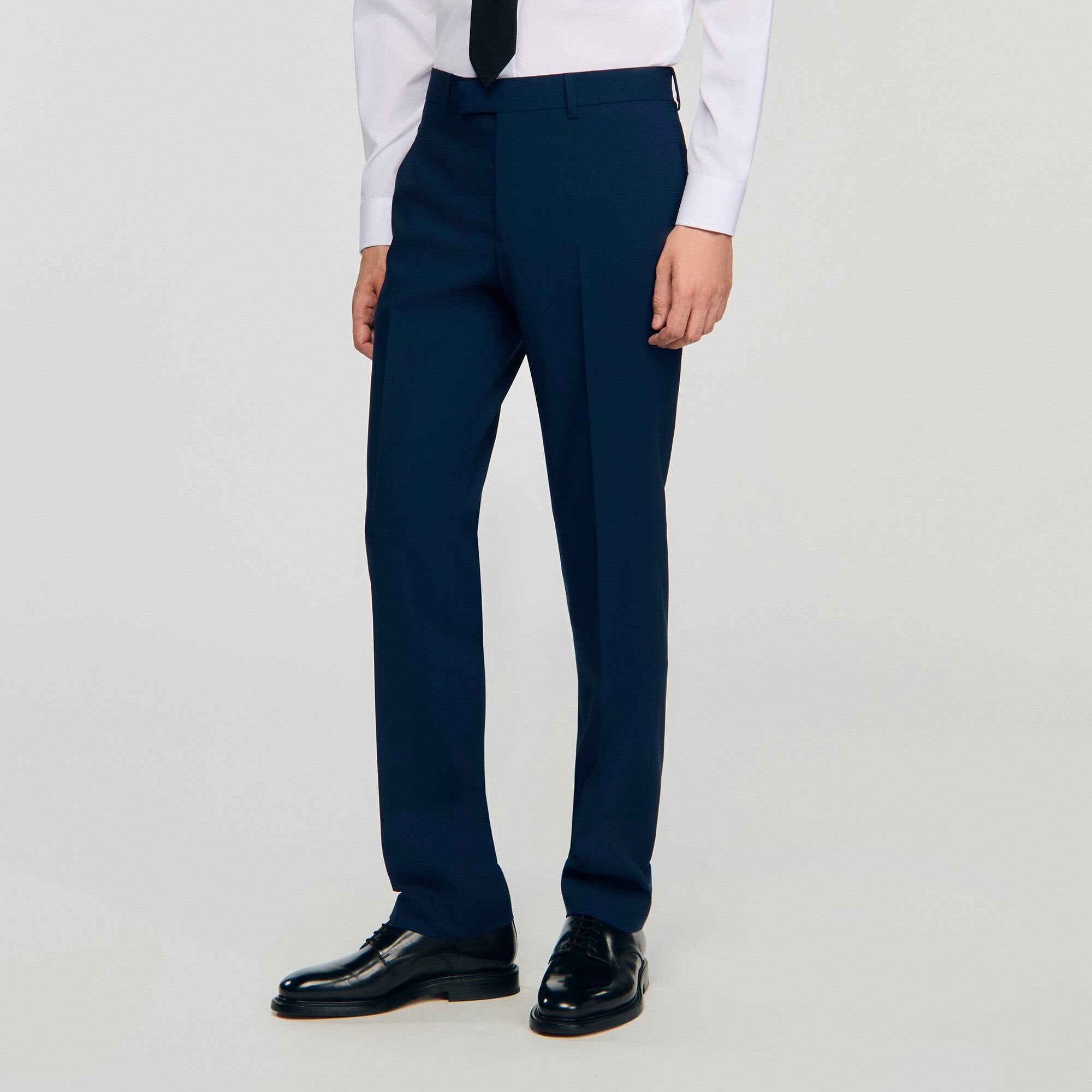 Wool suit trousers Royal Blue Sandro Men