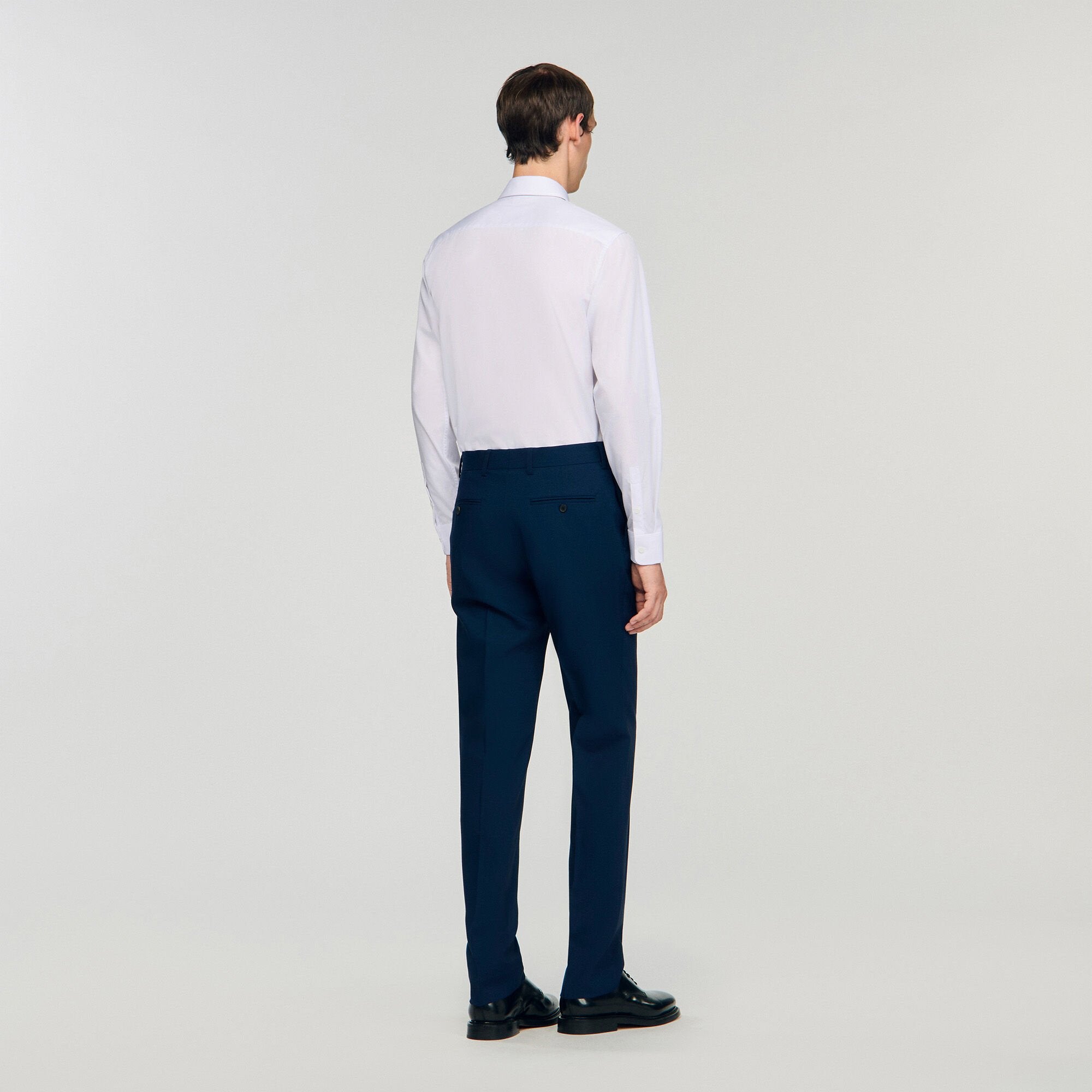Wool suit trousers Royal Blue Sandro Men