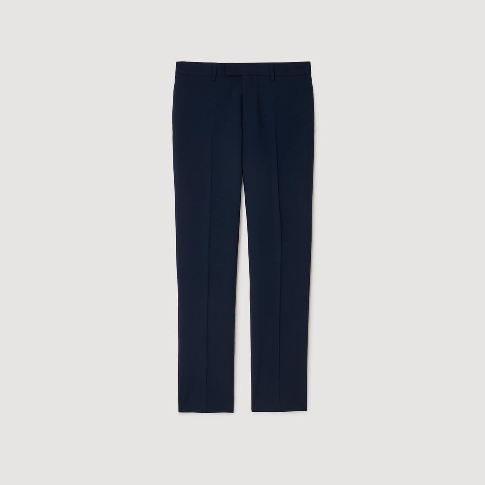 Wool suit trousers Royal Blue Sandro Men