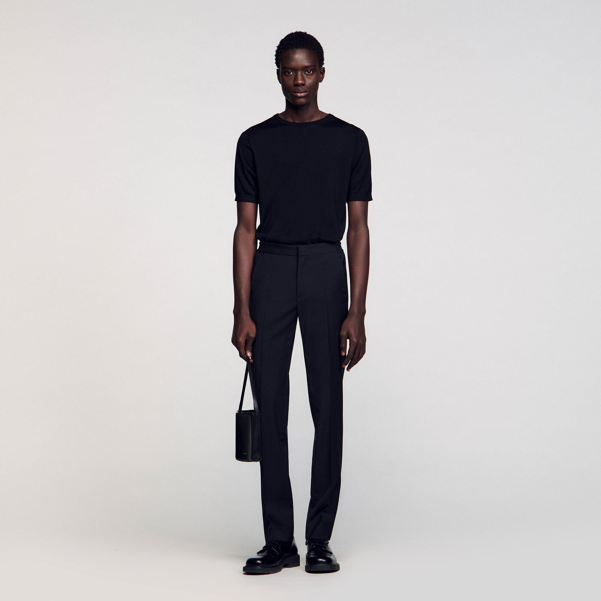 Elasticated trousers Black Sandro Men