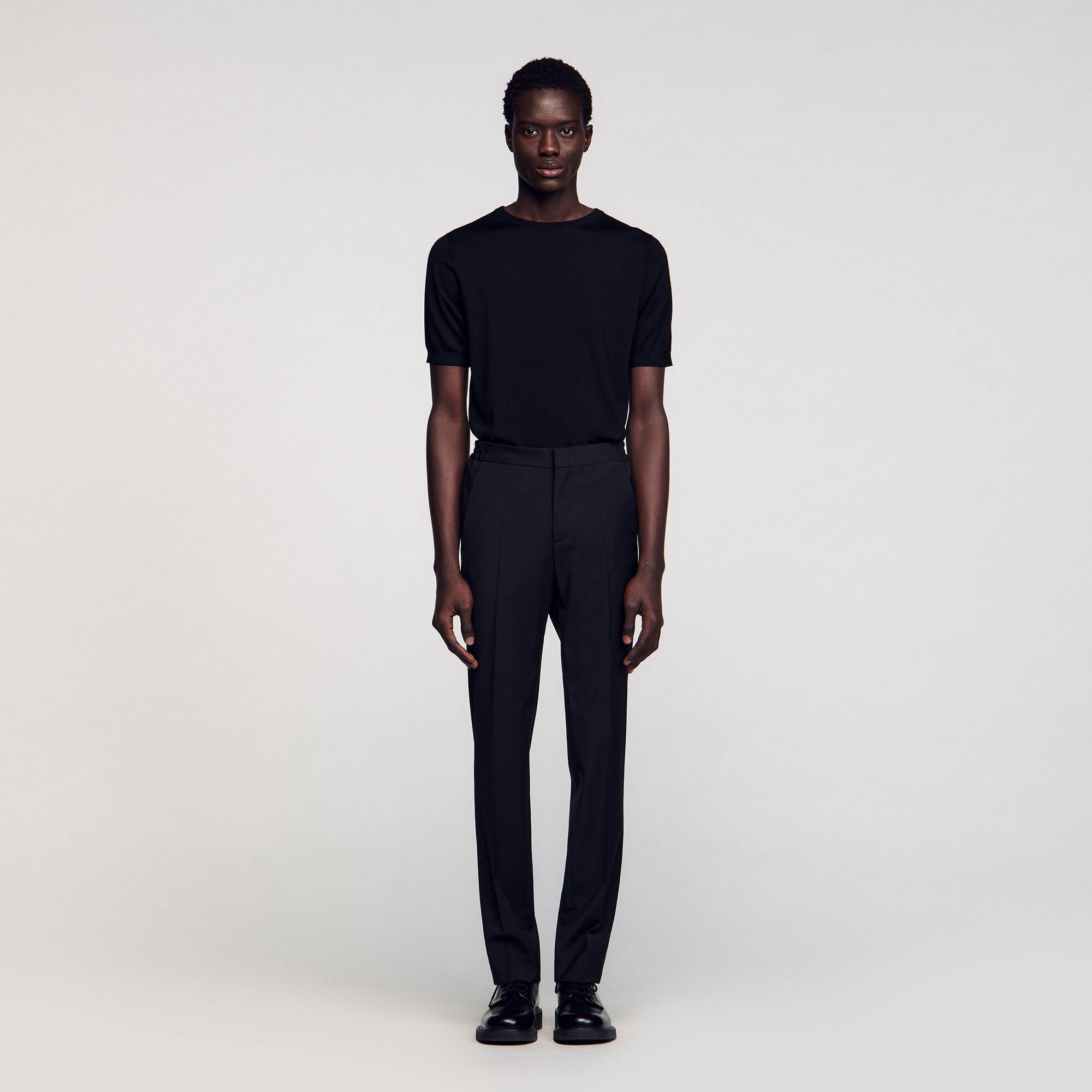 Elasticated trousers Black Sandro Men