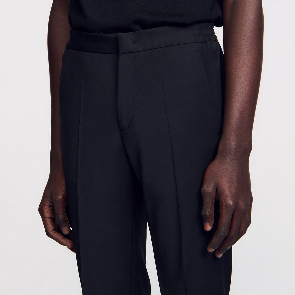 Elasticated trousers Black Sandro Men