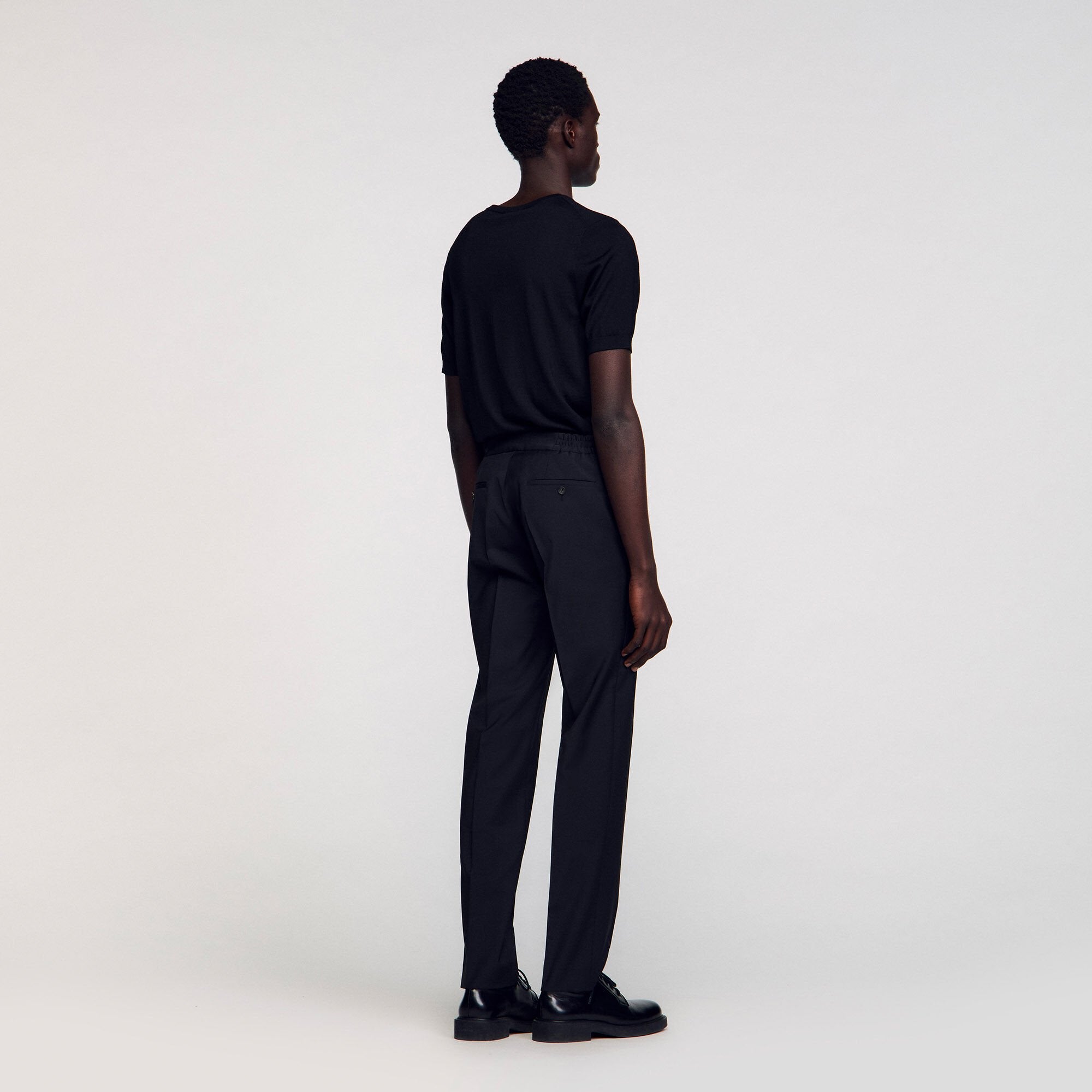 Elasticated trousers Black Sandro Men