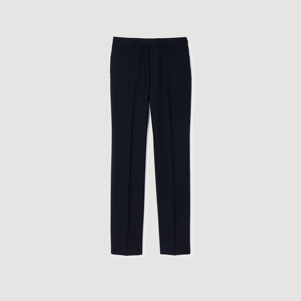 Wool suit trousers Navy Blue Sandro Men
