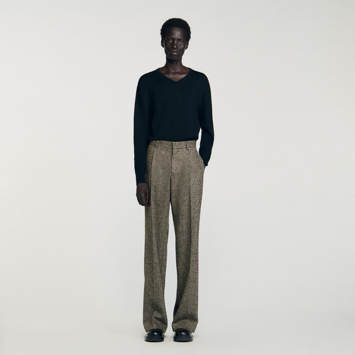 Wide-leg suit trousers String Chine Sandro Men