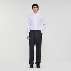 Wool suit trousers Heather Charcoal Sandro Men