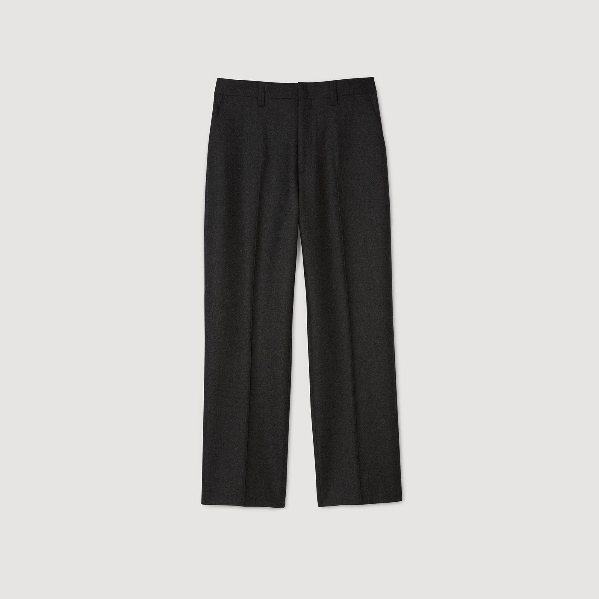 Wool suit trousers Heather Charcoal Sandro Men
