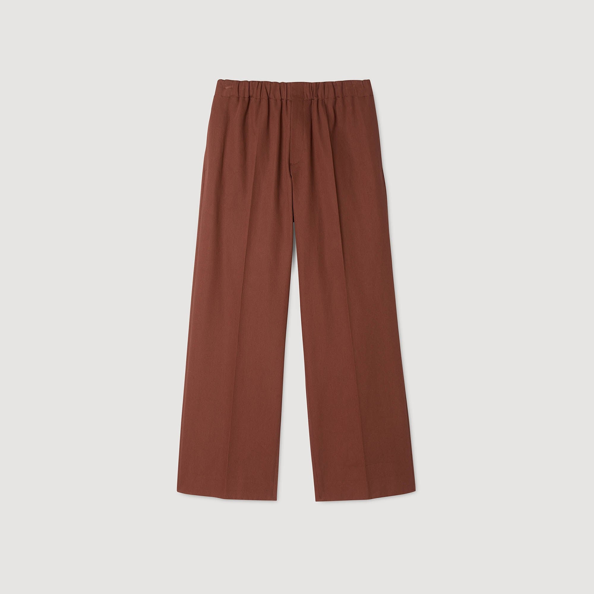 Elasticated wide-leg cotton trousers Terra Sandro Men