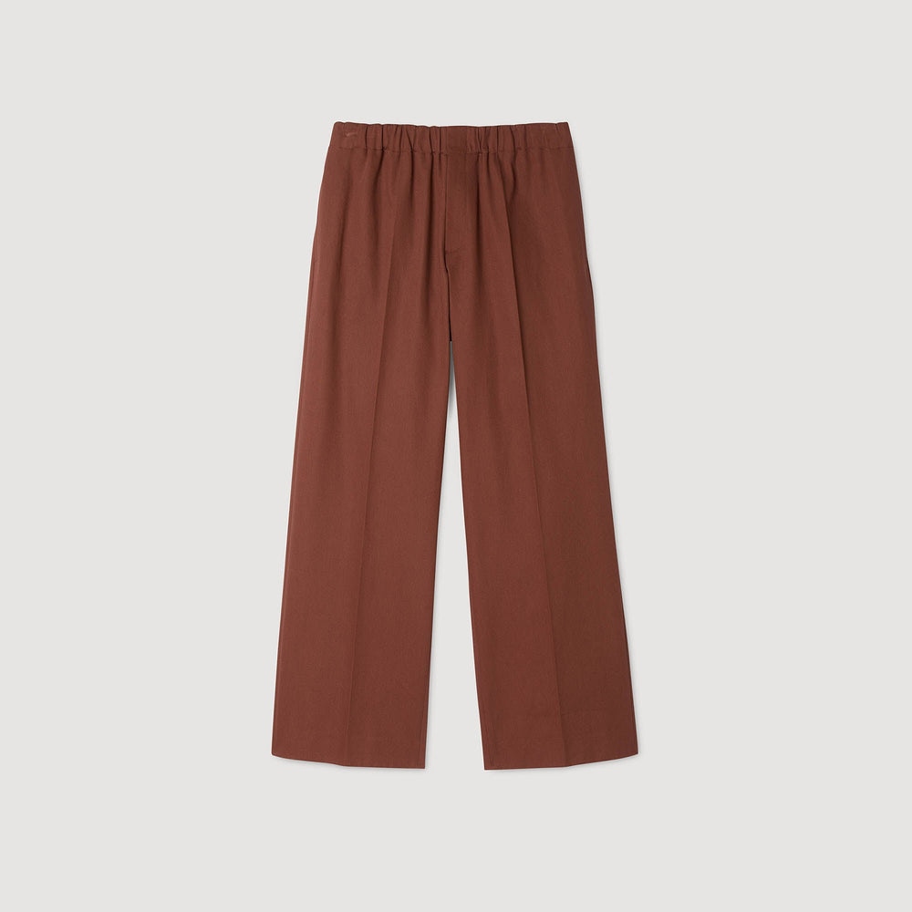 Elasticated wide-leg cotton trousers Terra Sandro Men