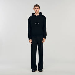 Logo hoodie Black Sandro Men