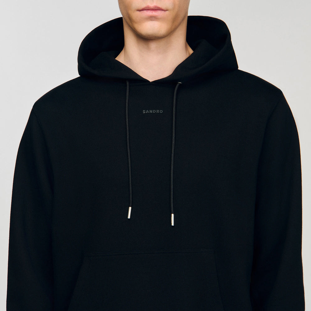 Logo hoodie Black Sandro Men