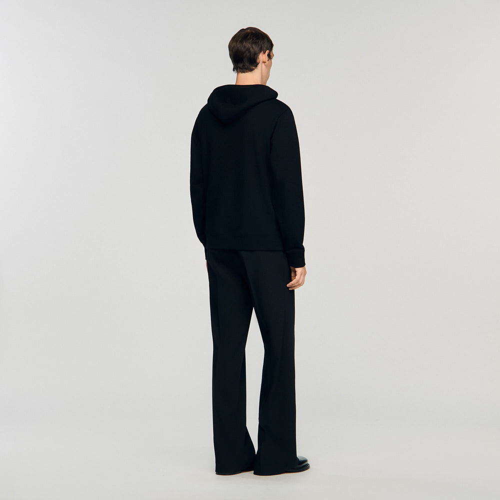 Logo hoodie Black Sandro Men