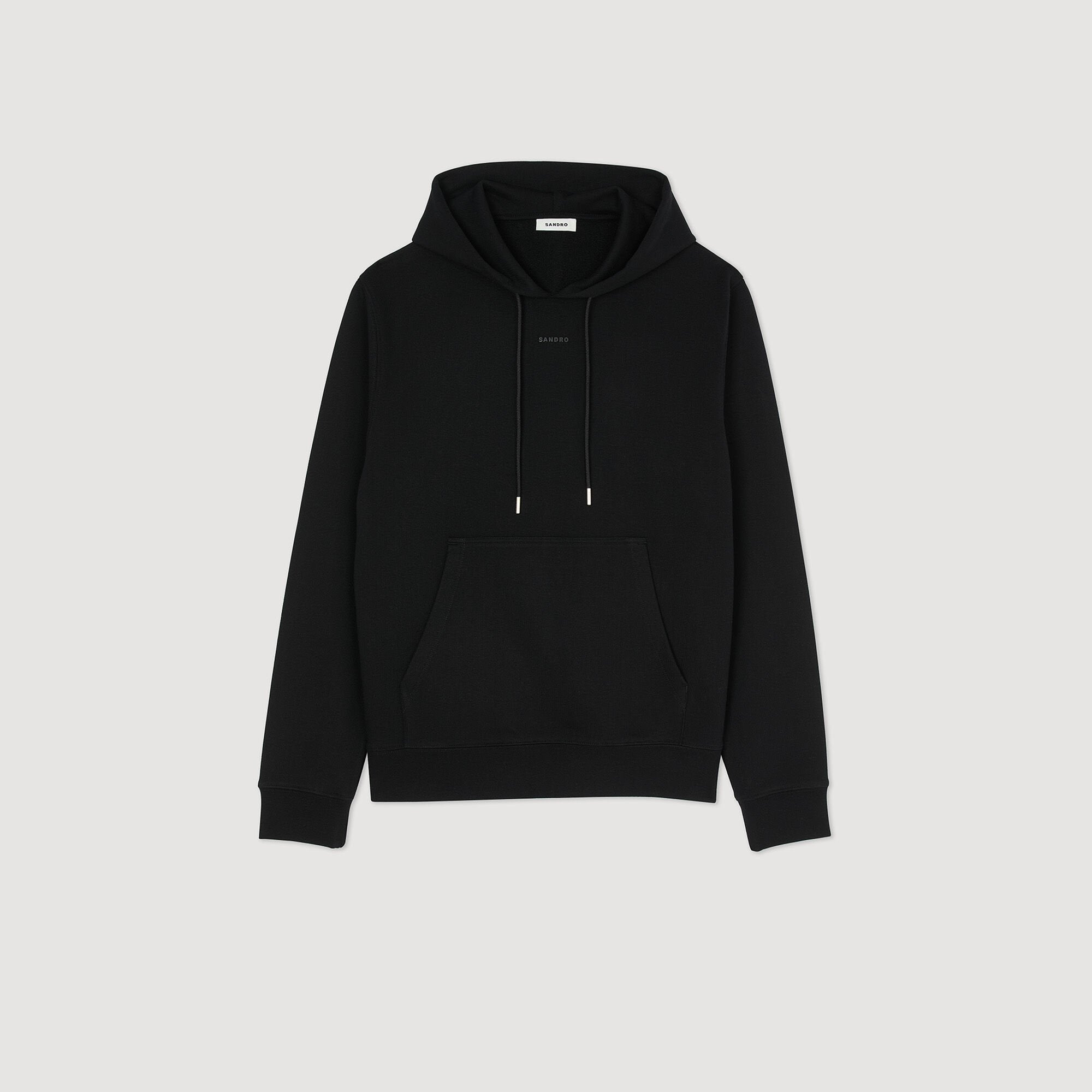 Logo hoodie Black Sandro Men