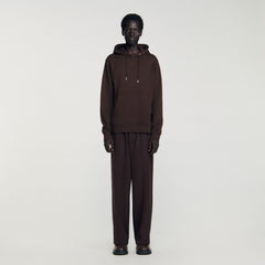 Logo hoodie Chocolate Sandro Men