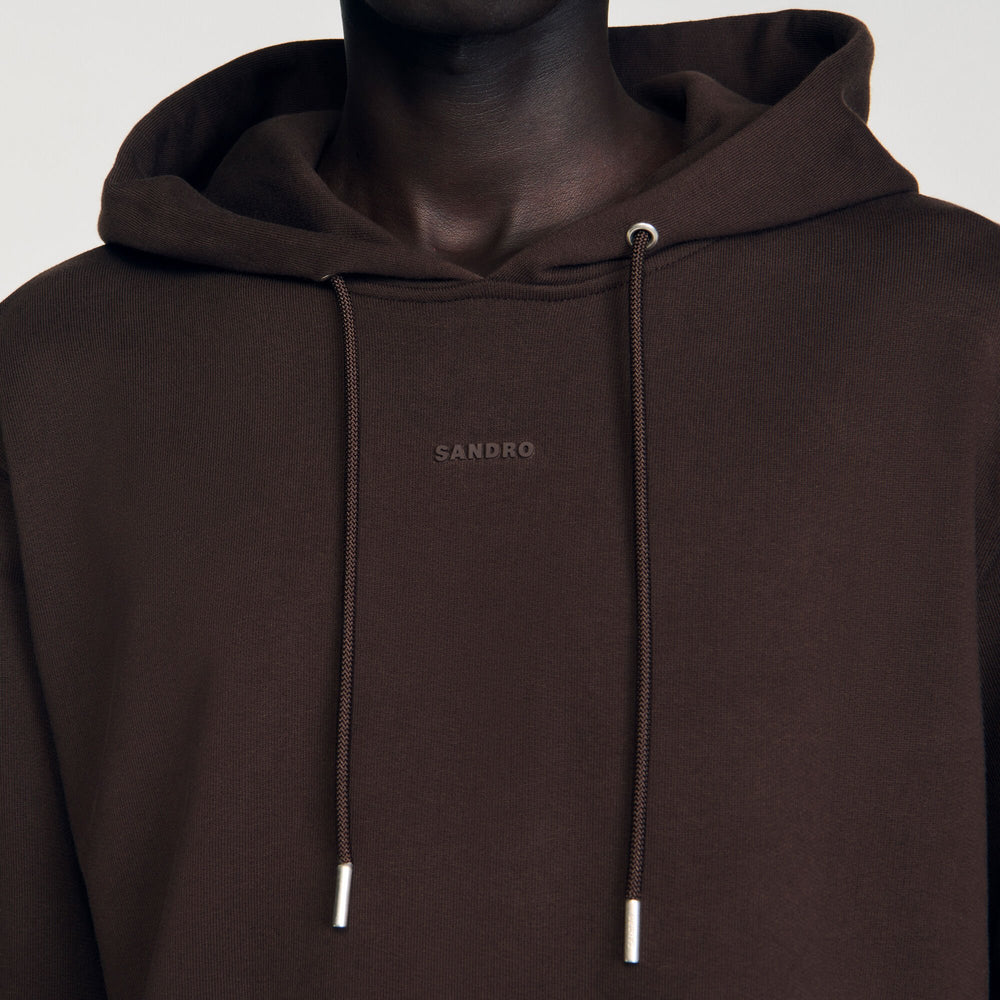 Logo hoodie Chocolate Sandro Men