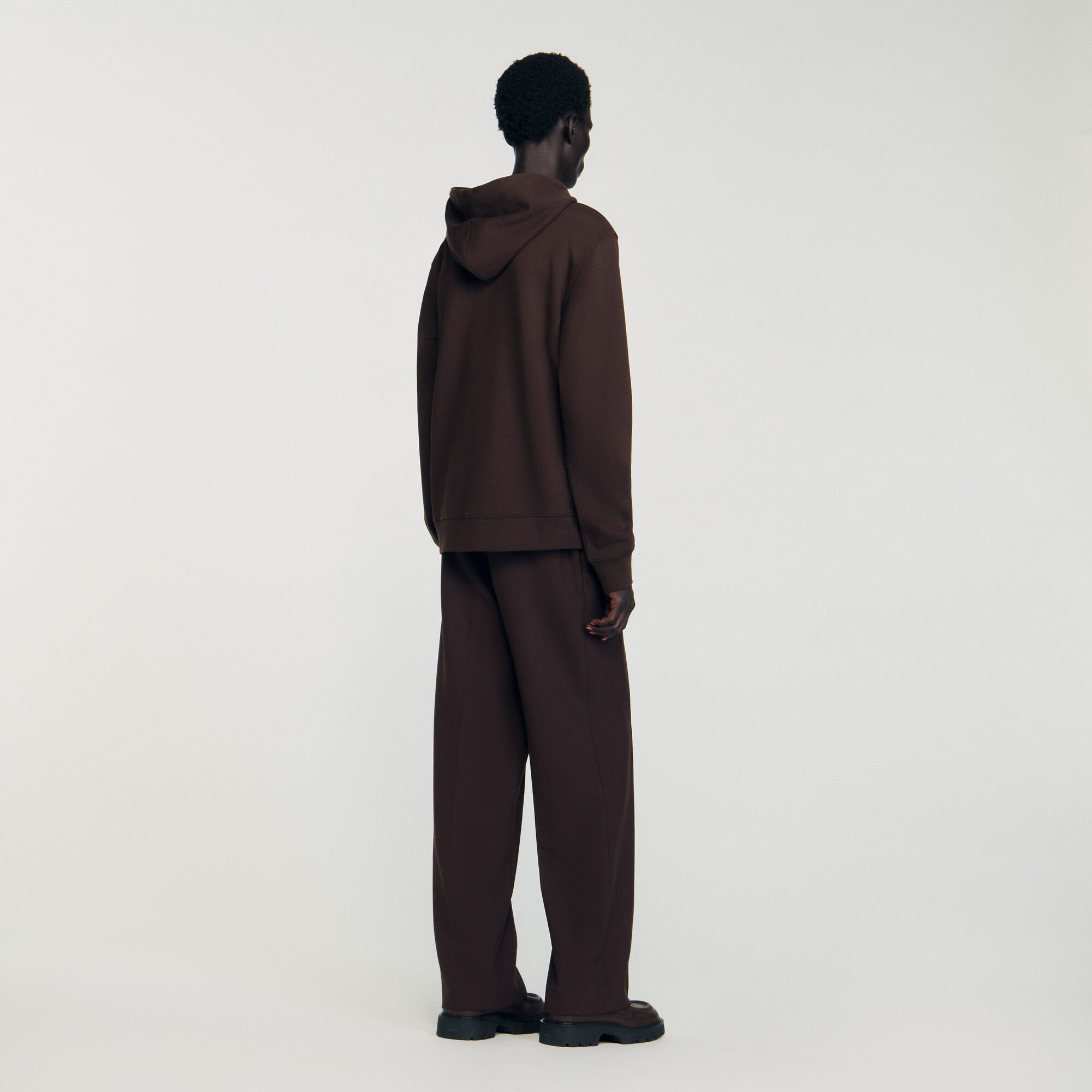 Logo hoodie Chocolate Sandro Men