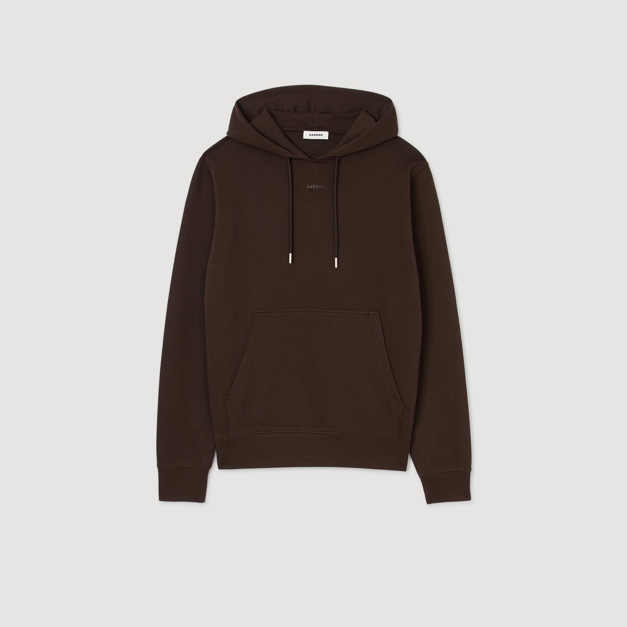 Logo hoodie Chocolate Sandro Men