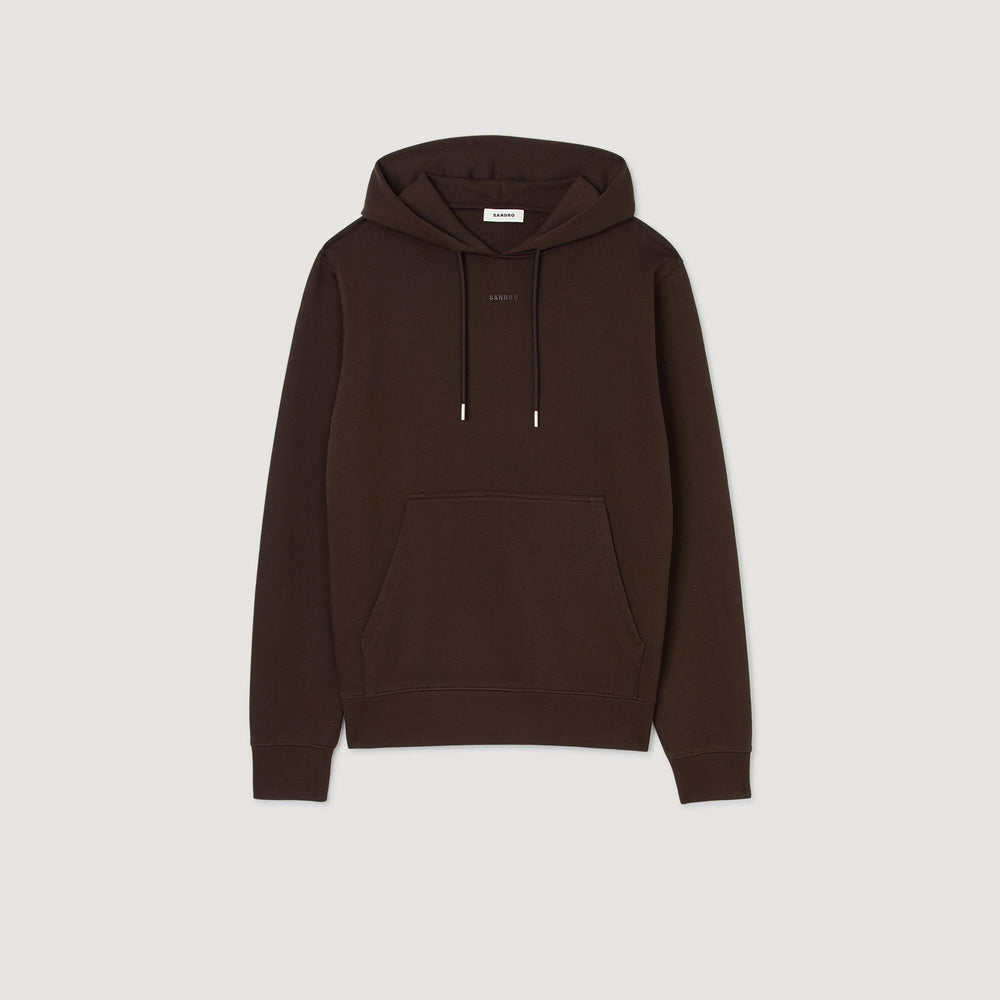 Logo hoodie Chocolate Sandro Men