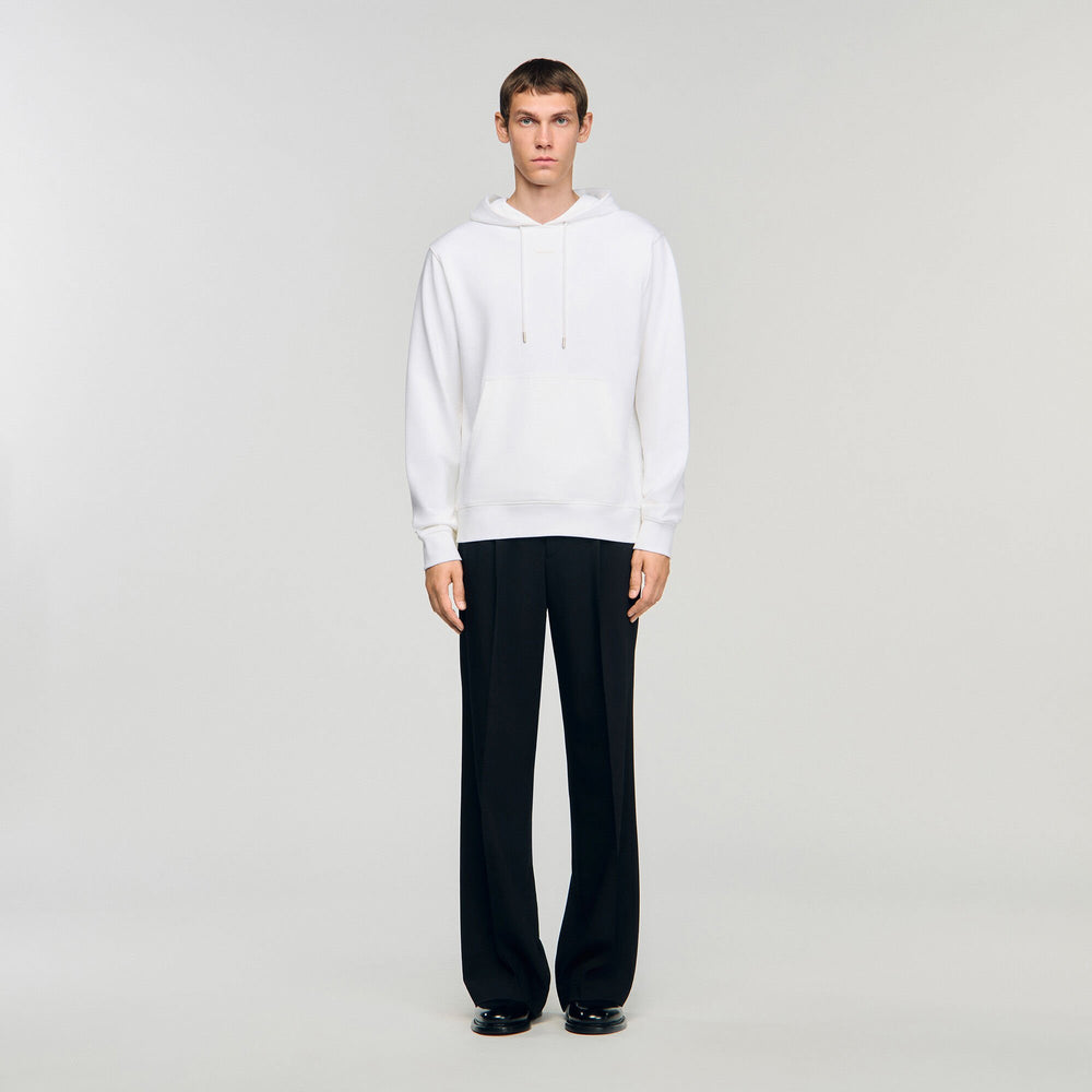 Logo hoodie Optic White Sandro Men