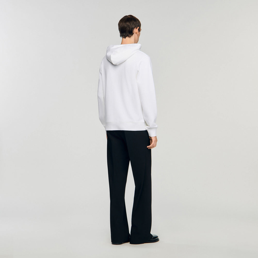 Logo hoodie Optic White Sandro Men
