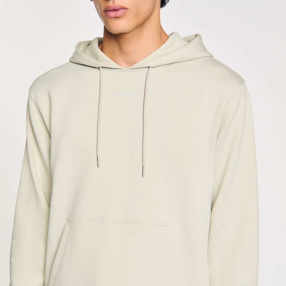 Logo hoodie Light Kaki. Sandro Men