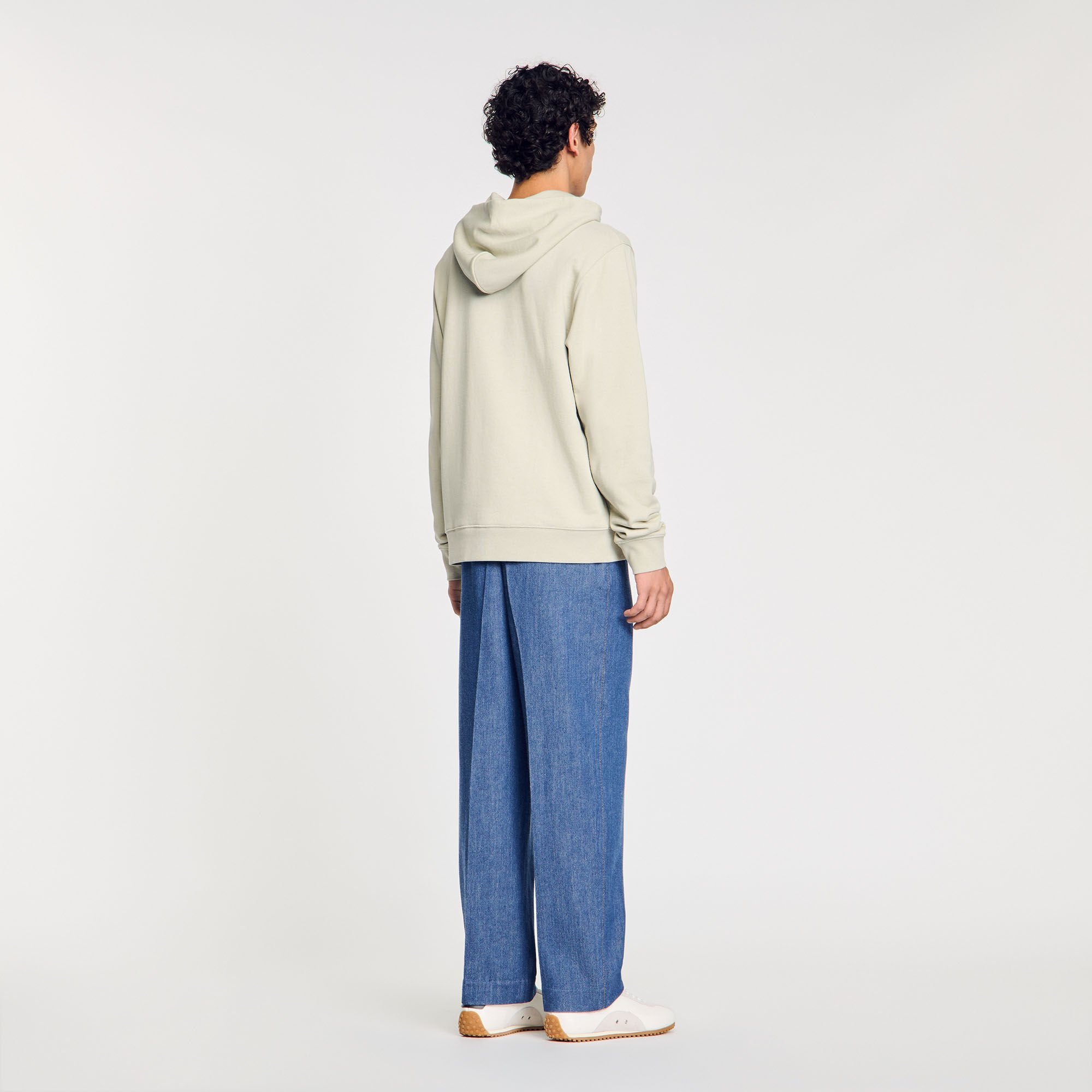 Logo hoodie Light Kaki. Sandro Men