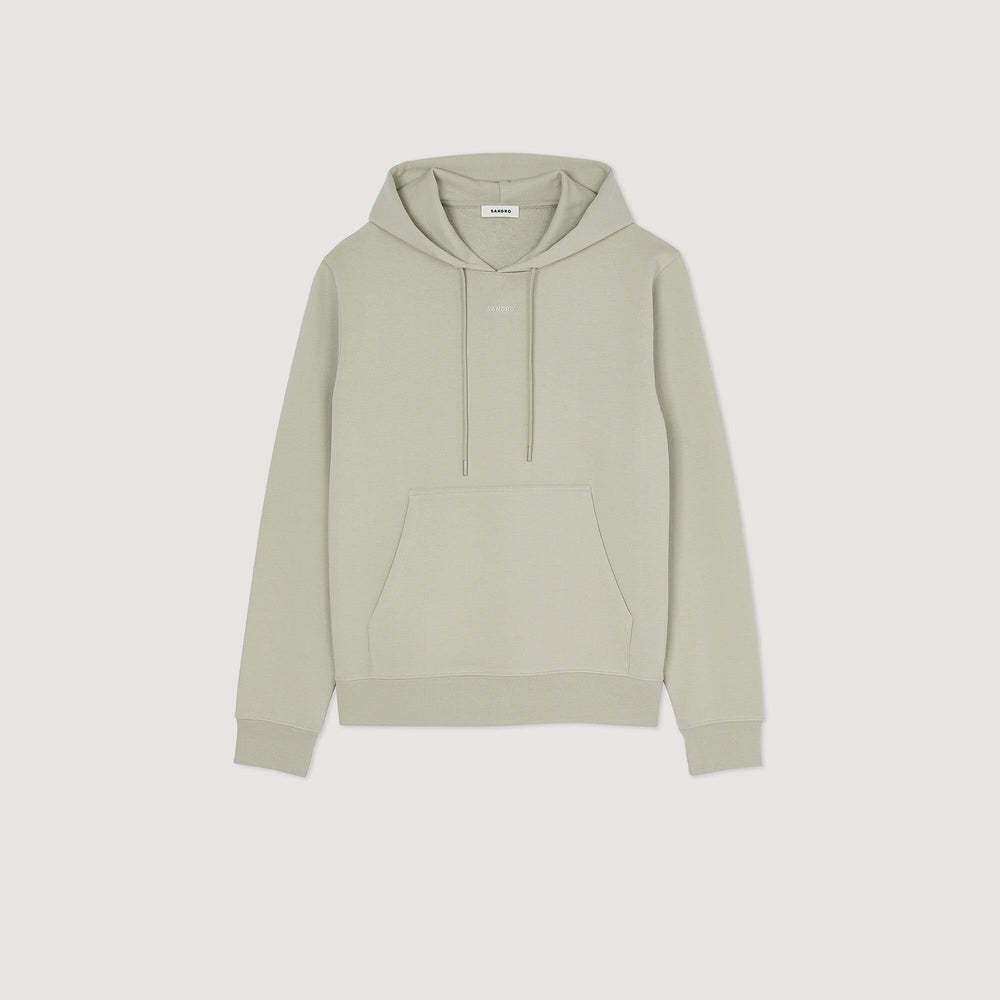 Logo hoodie Light Kaki. Sandro Men