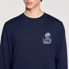 Jacket with snake detail Midnight Blue Sandro Men