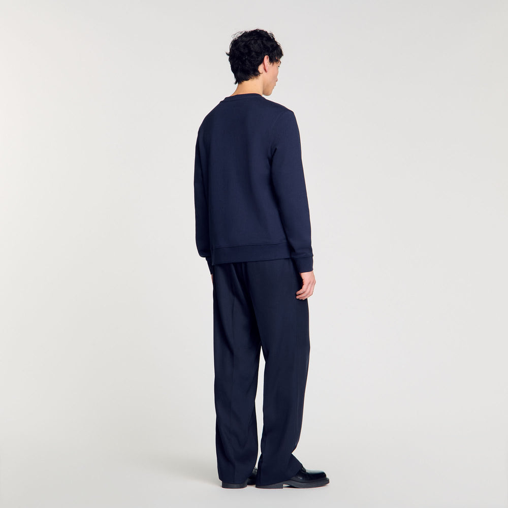 Jacket with snake detail Midnight Blue Sandro Men