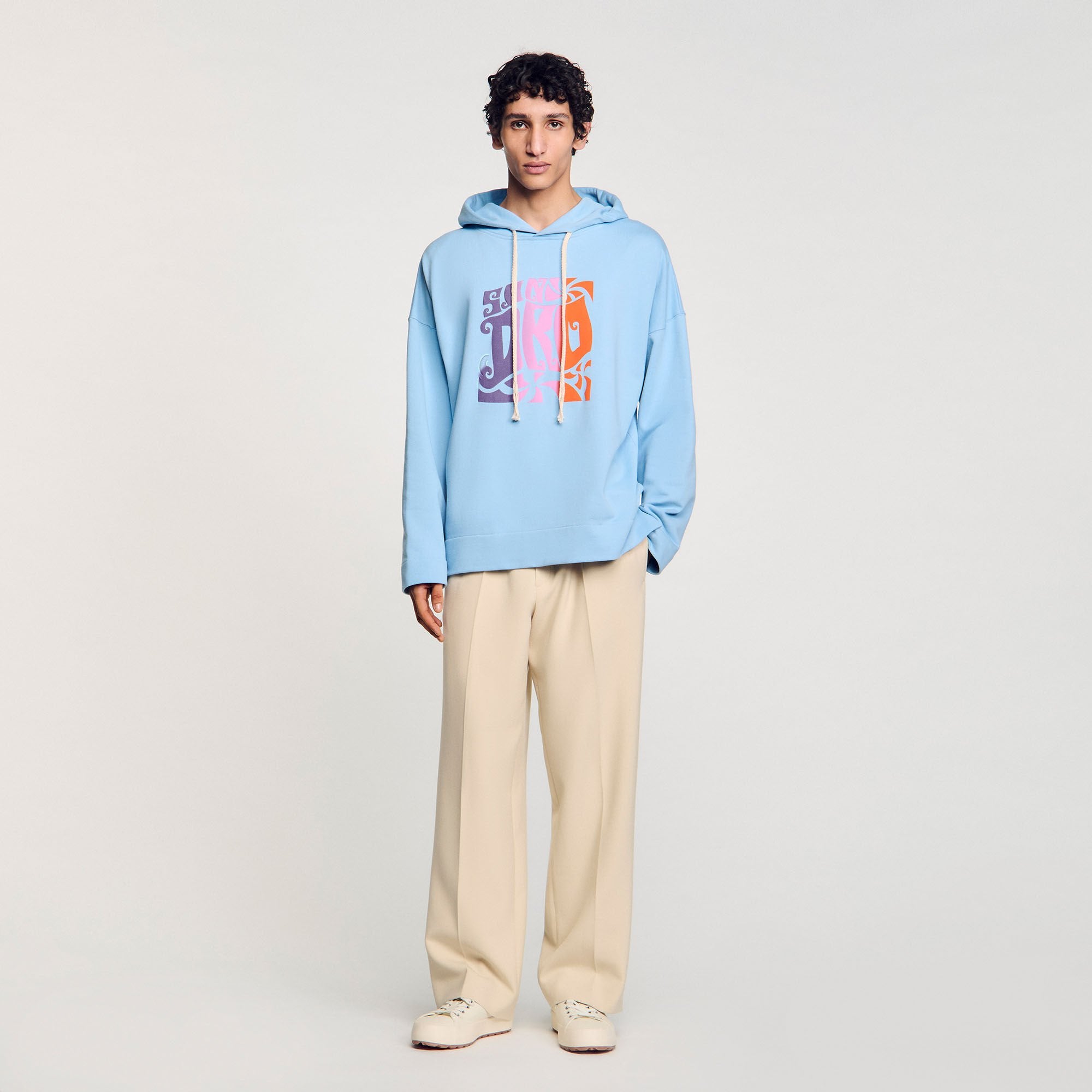 Hooded sweatshirt Blue Sky Sandro Men