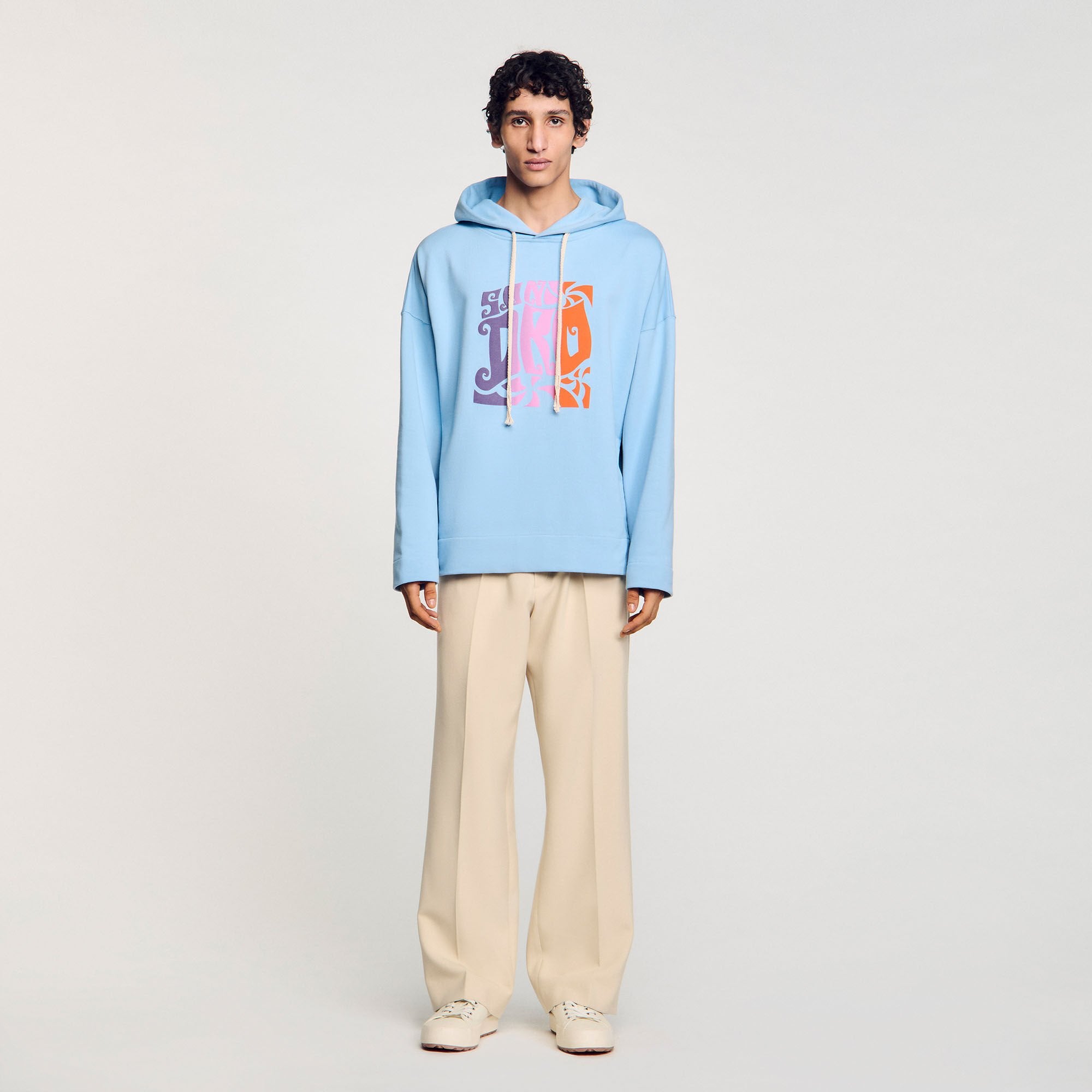 Hooded sweatshirt Blue Sky Sandro Men
