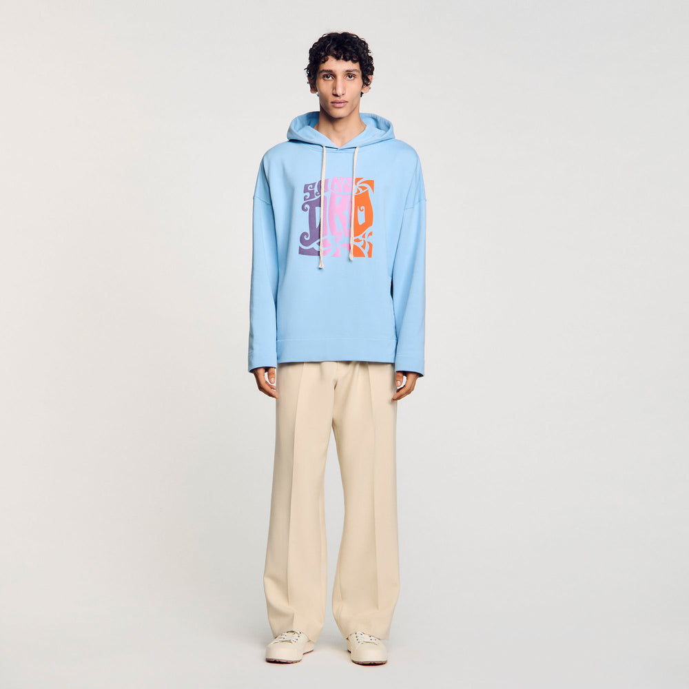 Hooded sweatshirt Blue Sky Sandro Men