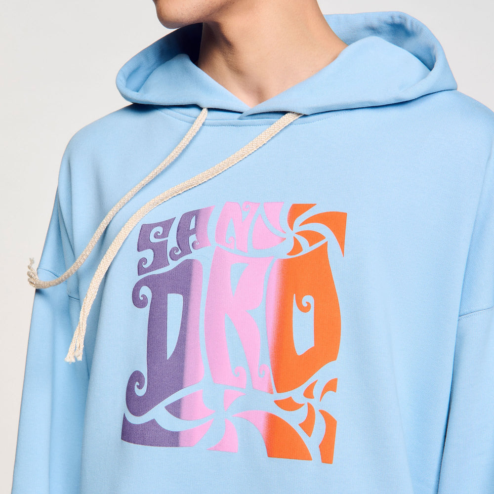 Hooded sweatshirt Blue Sky Sandro Men