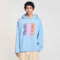 Hooded sweatshirt Blue Sky Sandro Men