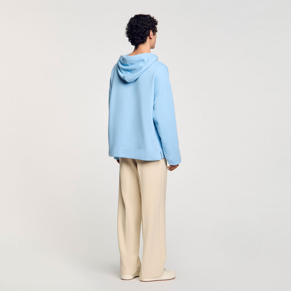 Hooded sweatshirt Blue Sky Sandro Men