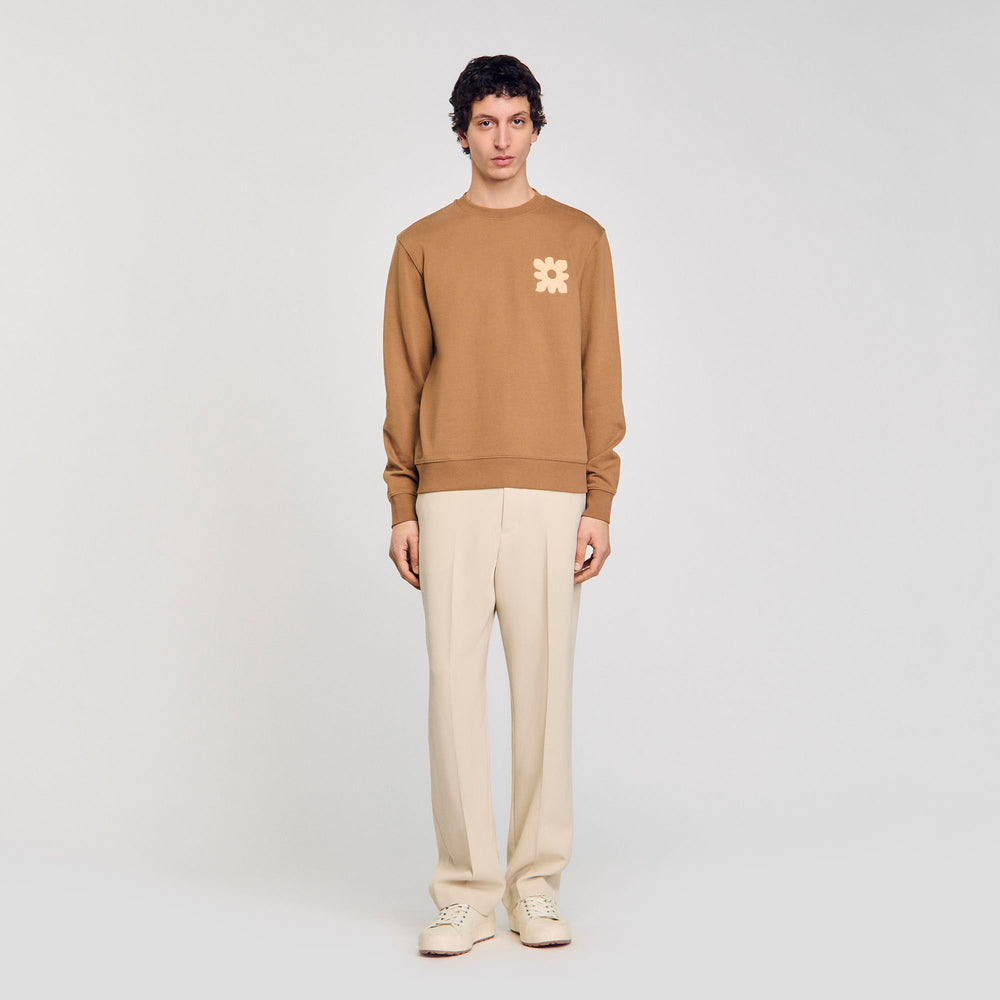 Sweatshirt with flower patch Nut Sandro Men
