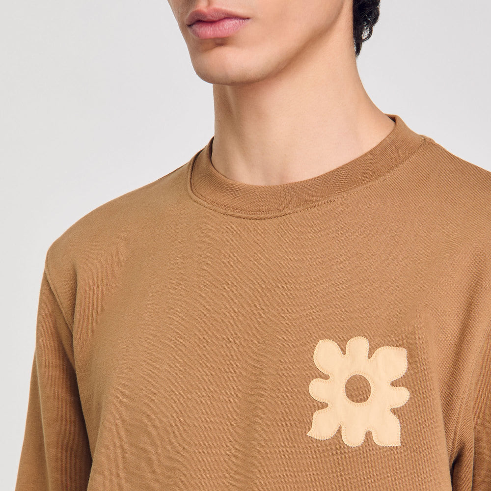 Sweatshirt with flower patch Nut Sandro Men