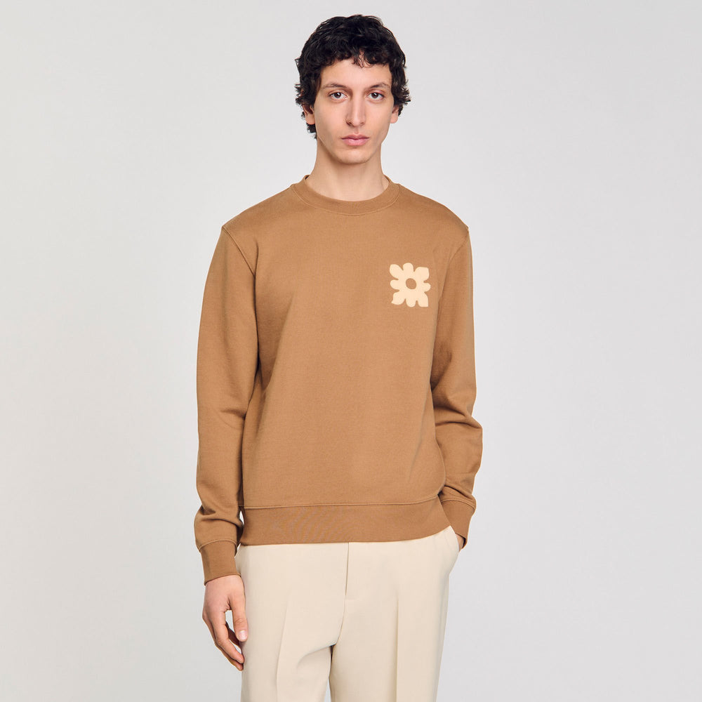 Sweatshirt with flower patch Nut Sandro Men